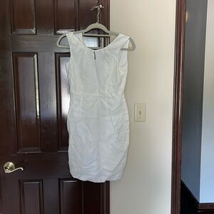 White knee length dress